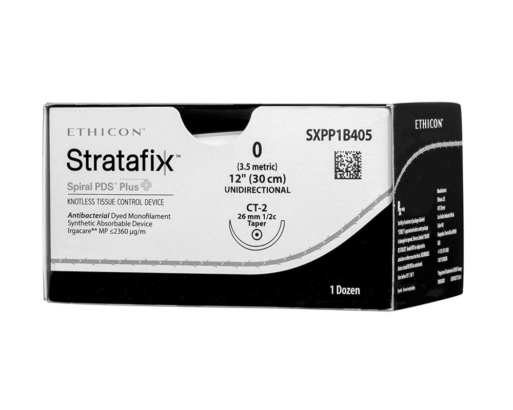 STRATAFIX Spiral PDS Plus М2 (3/0) с обратно-режущей иглой «PS-2». 19 мм. 15 см